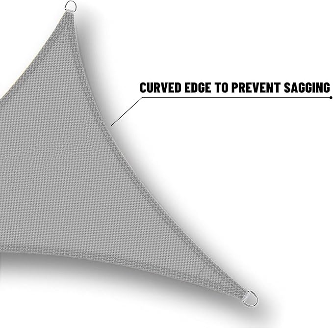 SUNNY GUARD Waterproof Sun Shade Sail 12'x24'x26.8' Charcoal Right Triangle UV Block Sunshade for Backyard Yard Deck Patio Garden Outdoor Activities and Facility(Customized)