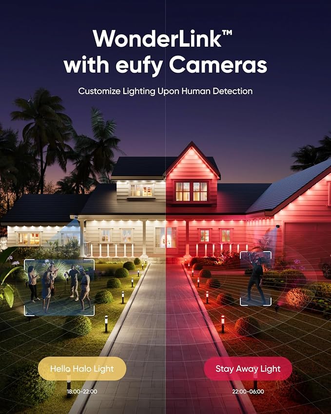 eufy Permanent Outdoor Lights E22, 50ft with 30 Triple-LED Lights, Smart RGBWW for Christmas, Daily and Holiday, Up to IP67 Waterproof, AI Light Themes for Christmas Decorations, Works with eufy Cams