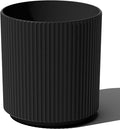 Veradek Mason Series Demi Planter - Large Round Planter for Indoor or Outdoor Patio/Balcony | Made from Plastic & Concrete with Drainage Holes | Modern Décor for Flowers, Trees, Tall Plants