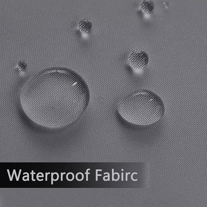 SpaceDresser Waterproof Outdoor Sheer Curtains for Patio - 2 Panels Rod Pocket Indoor Voile Sheer Curtain for Living Room,52W x 108L inch, Grey
