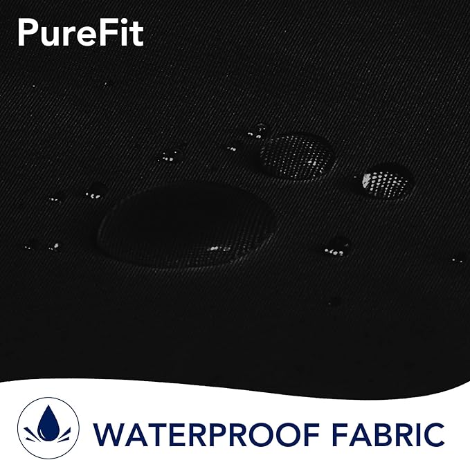 PureFit Outdoor Curtains for Patio Waterproof Weatherproof, UV Resistant Outside Curtains for Gazebo, Front Porch, Pergola, Sun Blocking Privacy Curtain, 52W x 120L inch, 1 Panel, Black