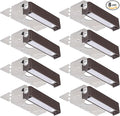 LEONLITE 8-Pack 4 Inch LED Hardscape Lighting, Update Retaining Wall Lights, LED Landscape Lighting, 12-24V AC/DC Paver Light Low Voltage, 1W/2W/3W Dimmable Outdoor Step Lights, 5000K Daylight, ETL
