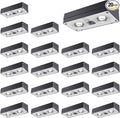 Solar Fence Lights 20 Pack, 50 Lumens Outdoor Solar Lights with 12 Modes RGB Color Glow LED，Waterproof, Solar Lights for Patio, Backyard, Deck, Fence, Railing