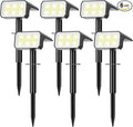 Solar Spot Lights Outdoor, [6 pack/118 LED] 4 Modes Auto On/Off Solar Landscape Spotlights, Ip67 Waterproof Solor Powered Pathway Lights for Outside Yard Garden Walkway Tree Patio (Cool White)