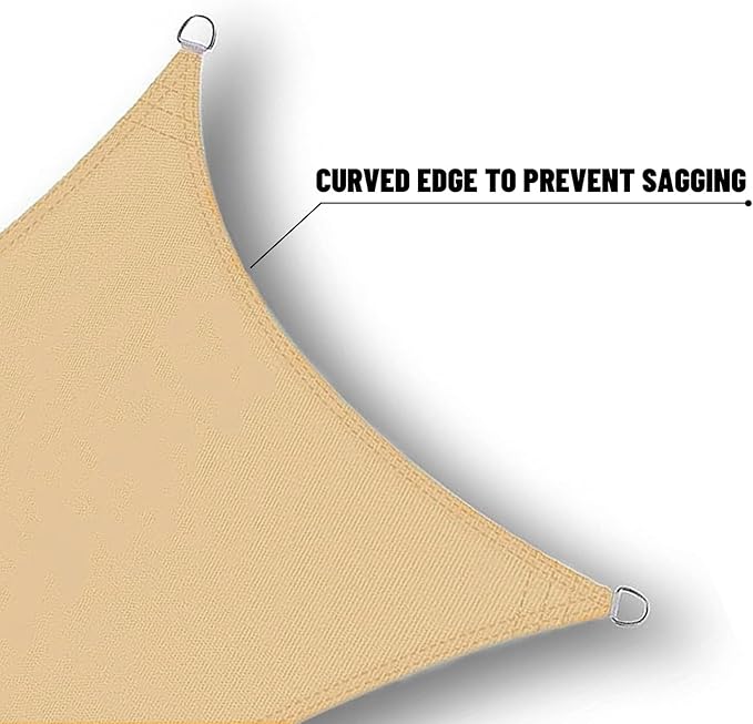 SUNNY GUARD Waterproof Sun Shade Sail 9' x 9' Sand Rectangle UV Block Sunshade for Backyard Yard Deck Patio Garden Outdoor Activities and Facility(Customized)