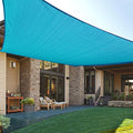 LOVE STORY Custom Size 9'x14' Turquoise Blue Sun Shade Sail Rectangle UV Block Canopy Patio Sail Sunshades Fabric for Outdoor Garden Carport (We Make Custom Size)