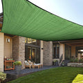 LOVE STORY Custom Size 9'x9' Piquant Green Sun Shade Sail Rectangle UV Block Canopy Patio Sail Sunshades Fabric for Outdoor Garden Carport (We Make Custom Size)