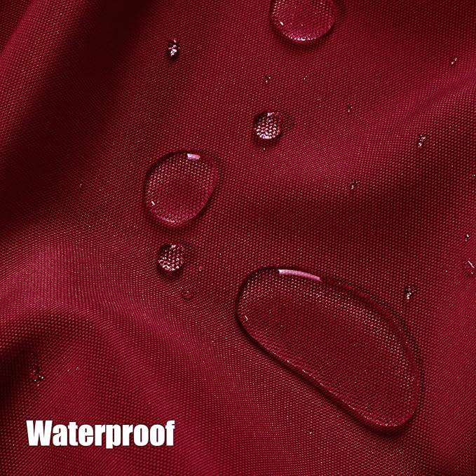 BONZER Outdoor Waterproof Curtains for Patio Privacy Grommet Light Filtering Outside Curtains for Gazebo, Porch, Pergola, Pavilion, 1 Panel, 84W x 120L inch, Red