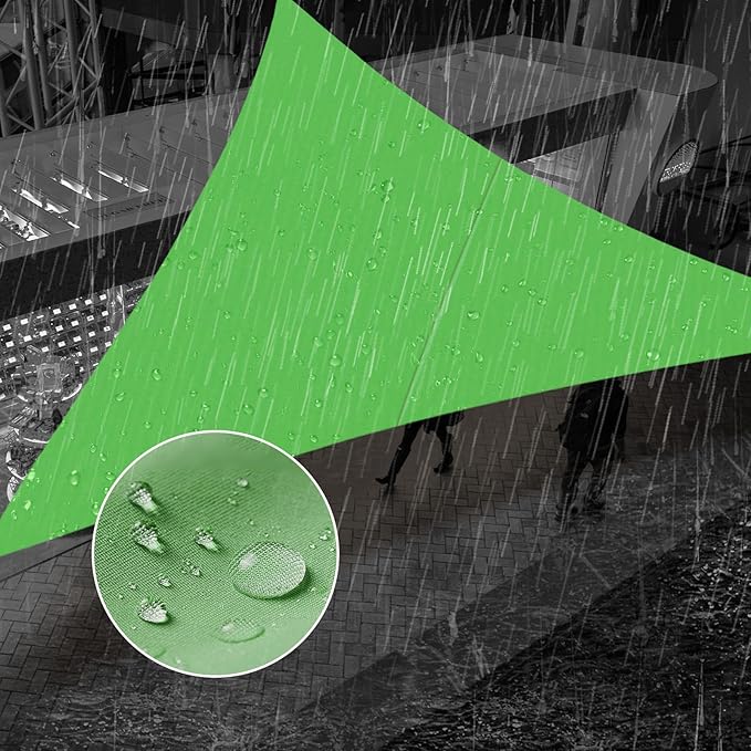SUNNY GUARD Waterproof Sun Shade Sail 10'x11'x14.9' Lemon Green Right Triangle UV Block Sunshade for Backyard Yard Deck Patio Garden Outdoor Activities and Facility(Customized)