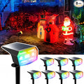 HIBOITEC Solar Spot Lights Outdoor Color Changing 59LED Landscape Lighting Solar Powered Uplights Waterproof Dusk to Dawn for Christmas Decorations Garden Yard Outdoor 8 Packs Multicolor