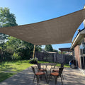 SUNLAX Sun Shade Sail 9' x 18' Brown Rectangle Canopy Sail Shade Cover UV Block Permeable Sunshade Outdoor for Patio Backyard Deck Pergola (We Make Custom Size)