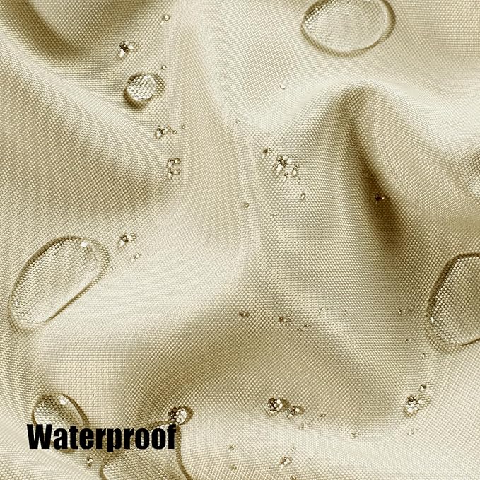 BONZER Waterproof Indoor/Outdoor Curtains for Patio Thick Privacy Grommet Curtains for Bedroom, Living Room, Porch, Pergola, Cabana, 1 Panel, 84W x 95L inch, Cream