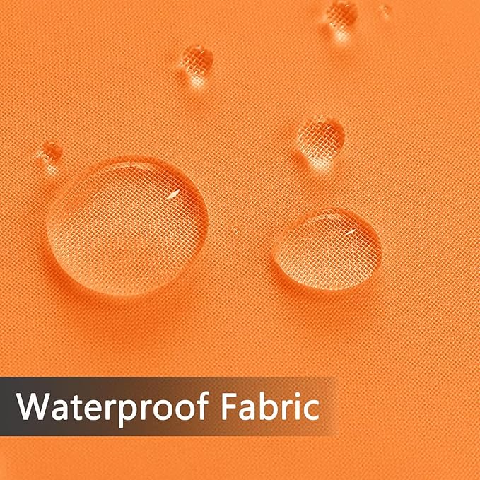 SpaceDresser Waterproof Outdoor Sheer Curtains for Patio - 2 Panels Rod Pocket Indoor Voile Sheer Curtain for Living Room,52W x 96L inch, Orange