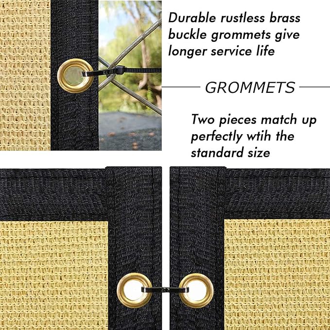 UPGRADE Privacy Fence Screen 4'x12' Sand Outdoor 90% Visibility Blockage 170 GSM Mesh Shade Cover Panels for Backyard,Balcony,Home Decoration with Zip Ties,Customized Avaliable
