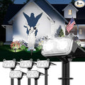 LETMY New Upgrade Solar Spot Lights Outdoor Waterproof with Bigger LED, 6 Pack Auto ON/Off Solar Lights Outdoor, 2-in-1 Wall Lights & 2 Modes Landscape Spotlights for Tree Yard Pathway Garden Decor