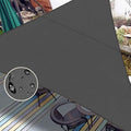 LOVE STORY Triangle 15'x15'x15' Waterproof Sun Shade Sail Canopy UV Block for Outdoor Patio Backyard Carport,Dark Grey(We Make Custom Size)