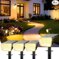 Linkind Solar Spot Lights Outdoor Waterproof IP67, 60 LED Solar Flood Lights 30% High Conversion Landscape Lighting for Garden Yard Pathway (4 Pack, Warm White)