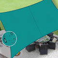 LOVE STORY Rectangle 8'x16' Waterproof Sun Shade Sail Canopy UV Block for Outdoor Patio Backyard Carport,Turquoise Blue(We Make Custom Size)