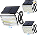 JACKYLED Solar Lights Outdoor Waterproof, Motion Sensor Flood Light 113 LED Bright Cool White Dusk to Dawn Solar Powered Outdoor Lights for Backyard Porch Garden Patio Garage (3 Pack)