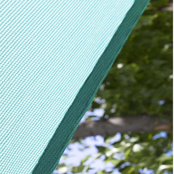 Amgo Custom Size 8' x 11' x 13.6' Turquoise Triangle Sun Shade Sail Order to Make Canopy Awning UPF50+ AGSLT, 95% UV Blockage, Water & Air Permeable, 200GSM Commercial Standard (We Customize)