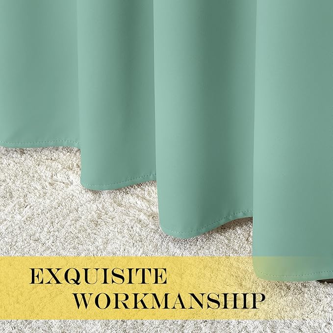 NICETOWN Room Darkening Curtain for Living Room - Energy Saving Thermal Insulated Grommet Room Darkening Curtain/Drape for Bedroom (1 Panel, 46 by 72, Aqua Blue)