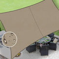 LOVE STORY Rectangle 8'x8' Waterproof Sun Shade Sail Canopy UV Block for Outdoor Patio Backyard Carport,Taupe(We Make Custom Size)