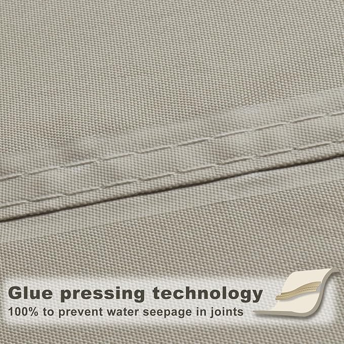 SUNNY GUARD Waterproof Sun Shade Sail 17'x17'x17' Taupe Triangle UV Block Sunshade for Backyard Yard Deck Patio Garden Outdoor Activities and Facility(Customized)
