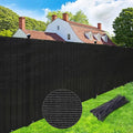 UPGRADE Privacy Screen 4' x 25' Fence Commercial Shade Cover with Brass Grommets Heavy Duty Perfect for Outdoor Back Yard, Black, Customizable