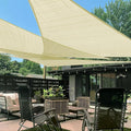LOVE STORY Custom Size 7'x14'x15.7' Butter Cream Sun Shade Sail Right Triangle Sunhsade Fabric Awning Canopy for Patio Backyard Carport Pergola (Customized)