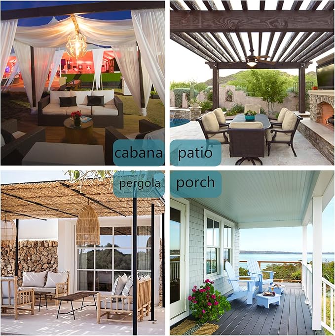 BONZER Waterproof Indoor/Outdoor Curtains for Patio Thick Privacy Grommet Curtains for Bedroom, Living Room, Porch, Pergola, Cabana, 1 Panel, 84W x 84L inch, Teal