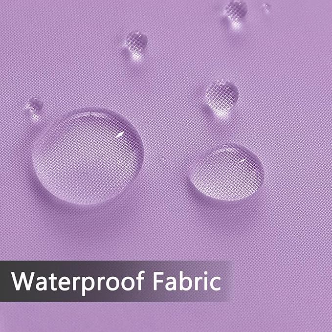 SpaceDresser Waterproof Outdoor Sheer Curtains for Patio - 4 Panels Rod Pocket Indoor Voile Sheer Curtain for Living Room,52W x 96L inch, Lavender