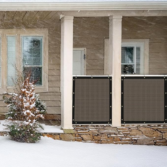 UPGRADE Privacy Fence Screen 3'x20' Brown Outdoor 90% Visibility Blockage 170 GSM Mesh Shade Cover Panels for Backyard,Balcony,Home Decoration with Zip Ties,Customized Avaliable