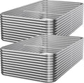 2 PCS Tall 8x4ft Galvanized Raised Garden Bed Outdoor, Metal Garden Bed for Vegetables, Above Ground Garden Box for Flower, Steel Raised Beds for Gardening