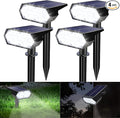 LYHOPE Solar Spot Light Outdoor, 49 LED Lights for Outside, 2 Modes Solar Powered Spotlights, Waterproof Pathway Light for Garden Yard Walkway Driveway Landscape Decorations (4 Pack-Cool White)