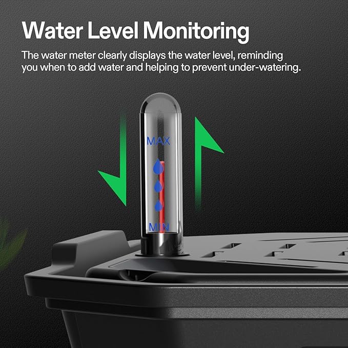 VIVOSUN 8-Pack FlexFeed Self-Watering Pots, Auto Irrigation Fabric Pot Base with Water Meter & Maintenance Window, for Use Indoors/Outdoors in Grow Tents, Greenhouses, Gardens