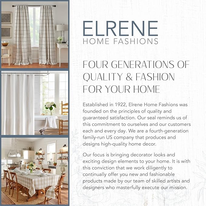 Elrene Home Fashions Matine Weatherproof Tab-Top Indoor/Outdoor Solid Color Curtain Panel for Porch, Pergola, Patio, Deck, 52”W x 84”L, Gray