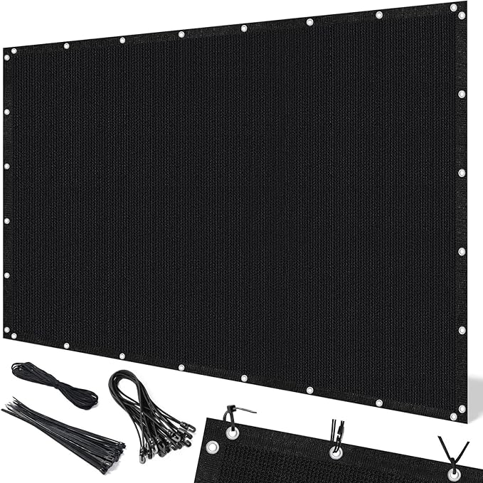 Artpuch 90% Sun Shade Cloth, 10 x 16 FT Pergola Shade Cover Canopy with Grommets, Sun Screen Fabric Tarp for Patio, Outdoor, Garden, Backyard, Black