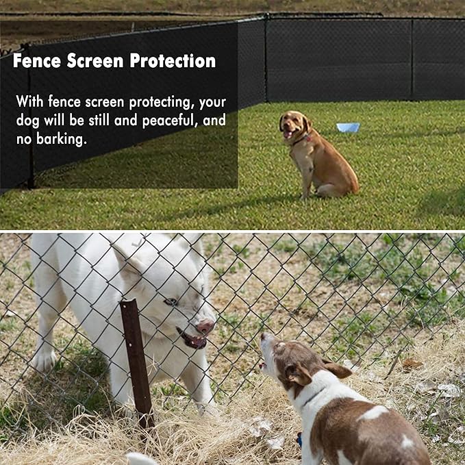 UPGRADE Privacy Fence Screen 5'x12' Black Outdoor 90% Visibility Blockage 170 GSM Mesh Shade Cover Panels for Backyard,Balcony,Home Decoration with Zip Ties,Customized Avaliable