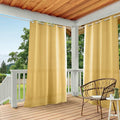 TOWN & COUNTRY BASICS Cabana Solid Heavyweight Indoor Outdoor Curtains, Light Filtering Opacity with Grommet Top, Water Repellent, 2-Pack Set, 54"x108", Sundress Yellow