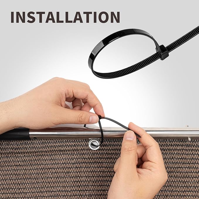 LOVE STORY Custom Size 3.3'x35' Brown Balcony Privacy Screen,UV Block Privacy Fence Screen,90% Shield for Outdoor Pool Garden Apartment Railing