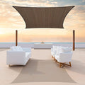 ColourTree TAPR1616 Custom Size 12' x 22' Brown Sun Shade Sail Canopy UV Block UPF50 Rectangle - Commercial Standard Heavy Duty - 190 GSM - 3 Years Warranty