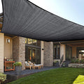 LOVE STORY Custom Size 12'x15' Graphite Grey Sun Shade Sail Rectangle UV Block Canopy Patio Sail Sunshades Fabric for Outdoor Garden Carport (We Make Custom Size)