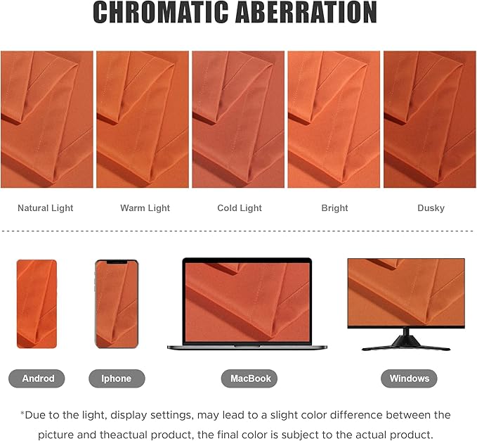 BONZER Waterproof Indoor/Outdoor Curtains for Patio Thick Privacy Grommet Curtains for Bedroom, Living Room, Porch, Pergola, Cabana, 1 Panel, 54W x 120L inch, Mecca Orange
