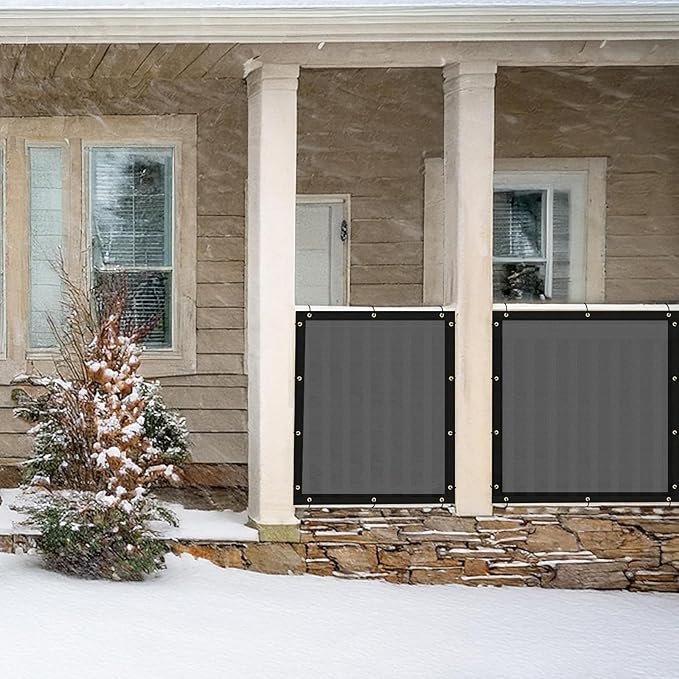 UPGRADE Fence Privacy Screen 6' x 25' Fence Commercial Shade Cover with Brass Grommets Heavy Duty Perfect for Outdoor Back Yard-Dark Grey, Customizable