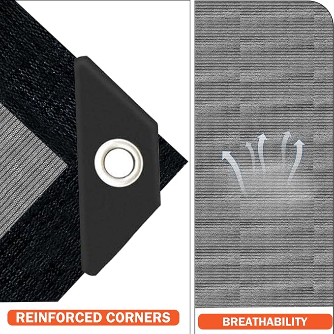 Sun Shade Cloth with Grommets,90% UV Protection Shade Fabric,Pergola Shade Cover Canopy Fence Privacy Screen Balcony,Sunshades for Patio Pergola Garden Backyard Porch Outdoor,Grey-8x8FT