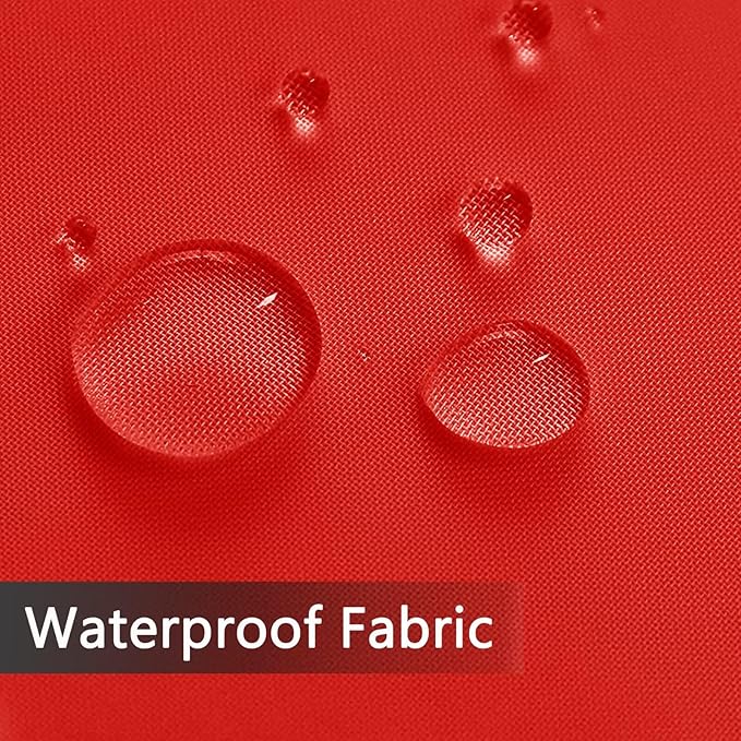 SpaceDresser Waterproof Outdoor Sheer Curtains for Patio - 4 Panels Rod Pocket Indoor Voile Sheer Curtain for Living Room,52W x 108L inch, Red
