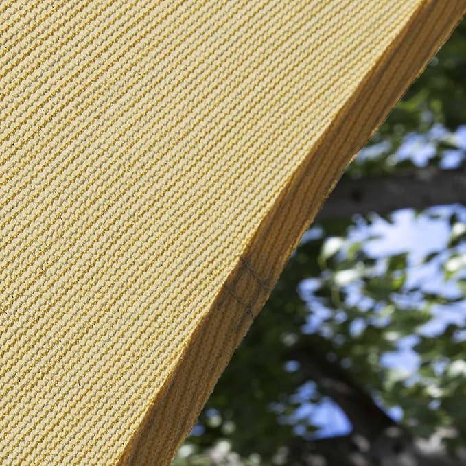 Amgo Custom Size 7' x 8' x 10.6' Sand Beige Right Triangle Sun Shade Sail UPF50+ AGTAPRT12, Order to Make Canopy Awning, 95% UV Blockage, Water & Air Permeable, Commercial Standard (We Customize)