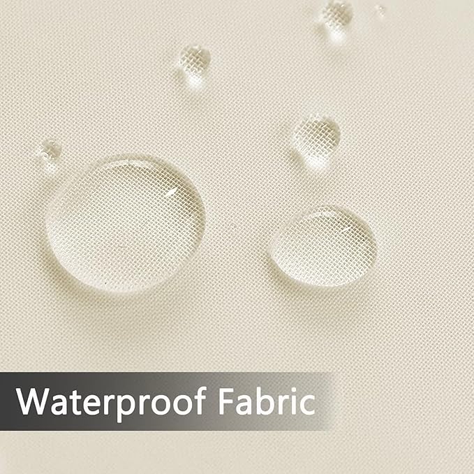 SpaceDresser Waterproof Outdoor Sheer Curtains for Patio - 2 Panels Rod Pocket Indoor Voile Sheer Curtain for Living Room,52W x 108L inch, Ivory