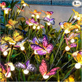 TONULAX Solar Garden Lights - Swaying Butterfly Light, Swaying in The Wind, Solar Outdoor Lights, Yard Patio Pathway Decoration, High Flexibility Iron Wire & Realistic Butterflies(8 Pack)