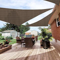 Patio Paradise 28' x 28' x 28' Sun Shade Sail Triangle Canopy Shade Cloth Fabric Sunlight Block Patio Pergola Cover HDPE Deck Awning for Outdoor Backyard Roof Shading, Brown